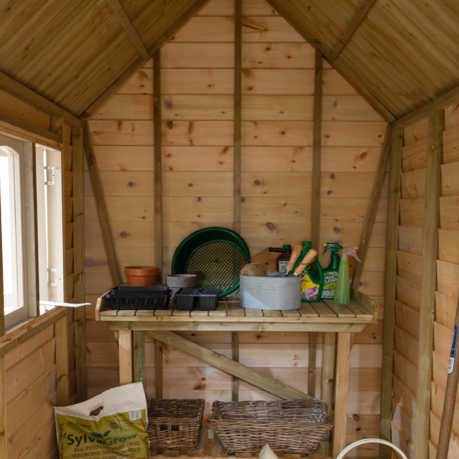 8 x 5ft Forest Retreat Pebble Grey Painted Shed
