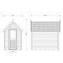 8 x 5ft Forest Retreat Pebble Grey Painted Shed
