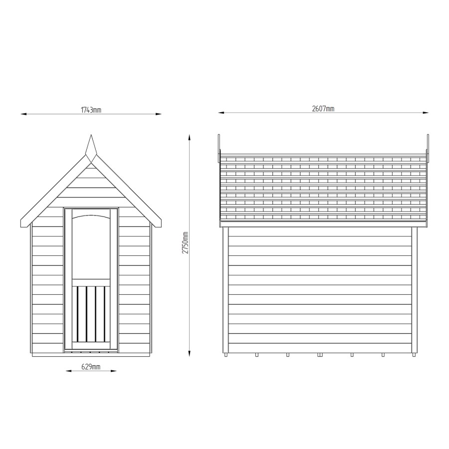 8 x 5ft Forest Retreat Pebble Grey Painted Shed