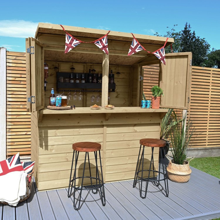 Forest 6 x 3ft Shiplap Pent Garden Bar