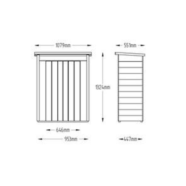 Forest Pressure Treated Pent Wooden Garden Storage 4 x 3ft