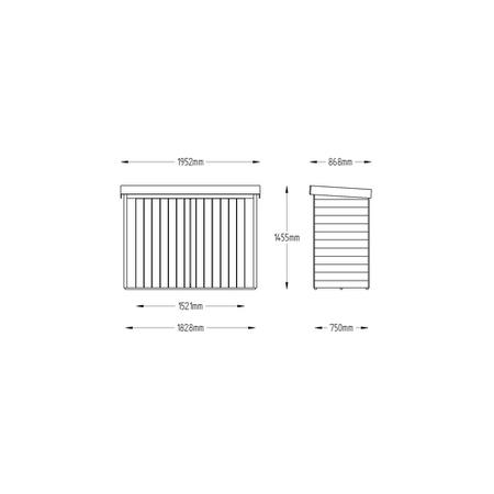 Forest Pressure Treated Pent Large Wooden Garden Storage 4 x 6ft