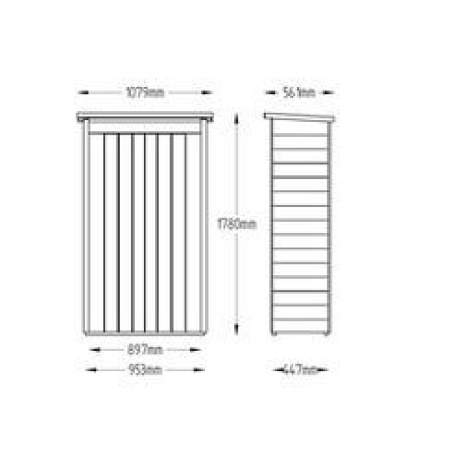 Forest Pressure Treated Pent Tall Wooden Garden Storage 5 x 3ft