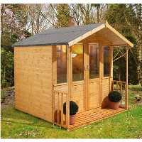 Forest 7 x 7ft Traditional Wooden Summerhouse - Installed