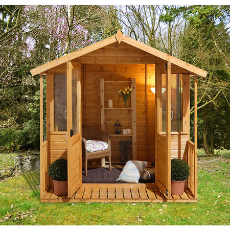 Forest 7 x 7ft Traditional Wooden Summerhouse - Installed