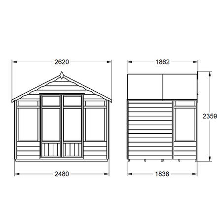 Forest Garden Oakley Overlap Summerhouse 8 x 6ft
