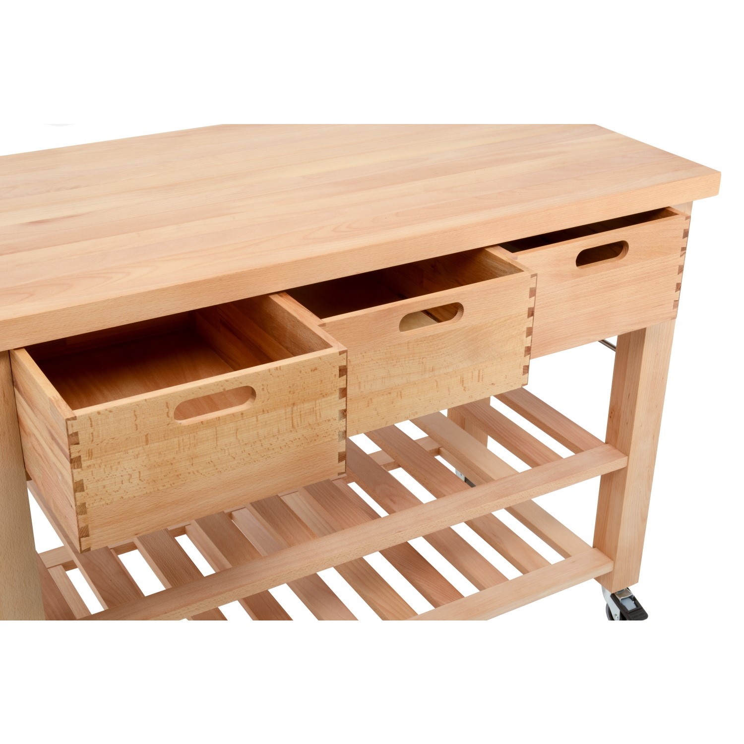 Wooden Kitchen Storage Trolley Lambourn Furniture123