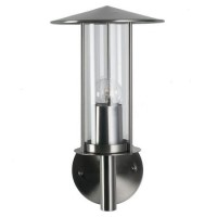 Brushed Steel Chimney Outdoor Wall Light - Myosotis