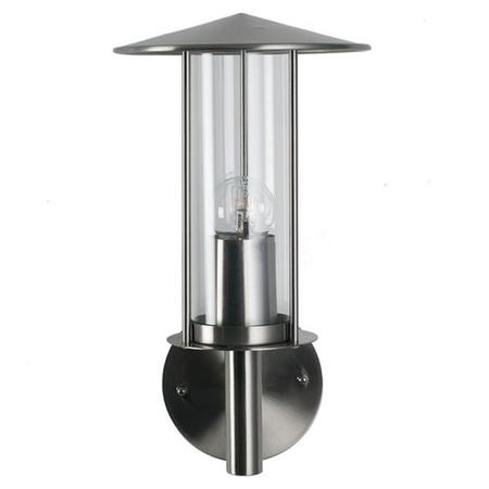 Brushed Steel Chimney Outdoor Wall Light - Myosotis