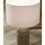 Embossed Grey Ceramic Table Lamp - Bethan