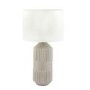 Grey Geo Textured Tall Ceramic Table Lamp - Meribel
