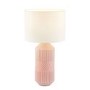 Pink Geo Textured Tall Ceramic Table Lamp - Meribel