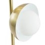Brushed Brass Metal and White Orb Dome Table Lamp - Estelle