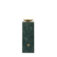 Green Marble Orb Table Lamp - Emile