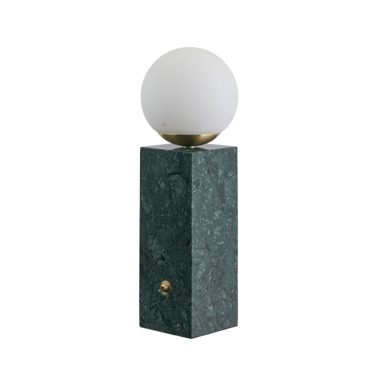 Green Marble Orb Table Lamp - Emile