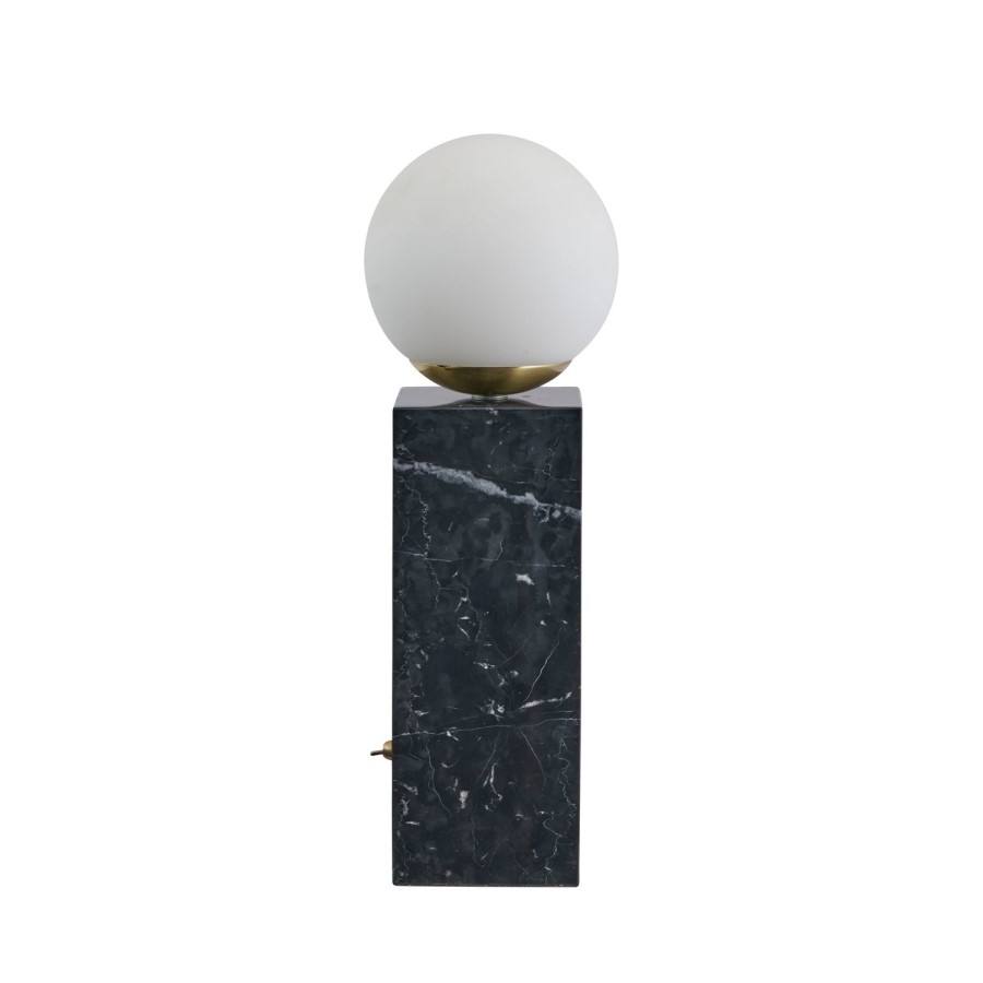 Black Marble Orb Table Lamp - Emile