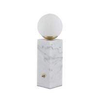 White Marble Orb Table Lamp - Emile