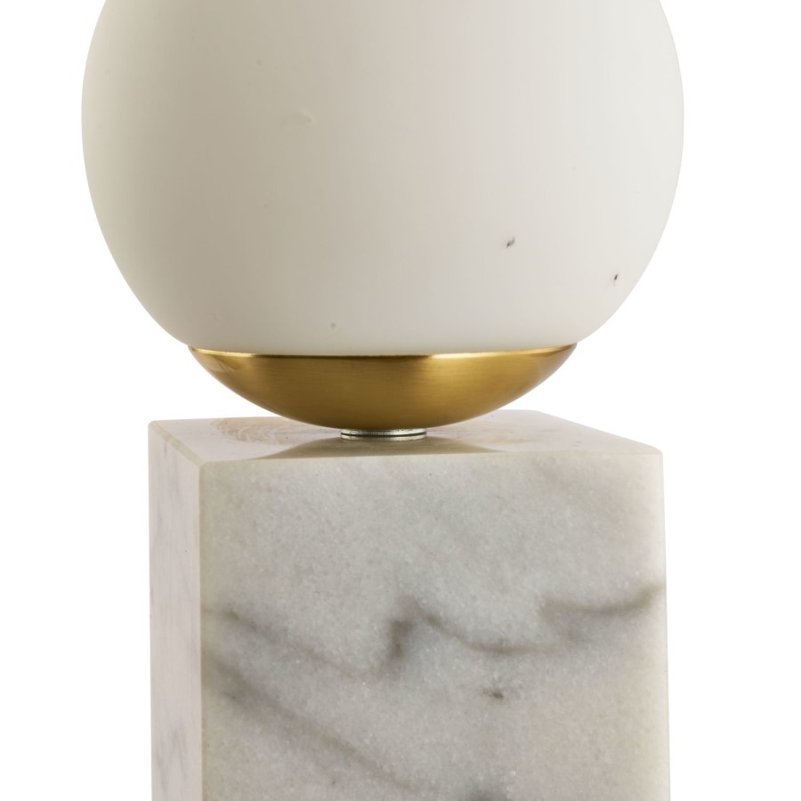 White Marble Orb Table Lamp - Emile