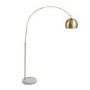 Brushed Brass and White Marble Floor Lamp - Feliciani