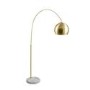 Brushed Brass and White Marble Floor Lamp - Feliciani