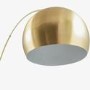 Brushed Brass and White Marble Floor Lamp - Feliciani