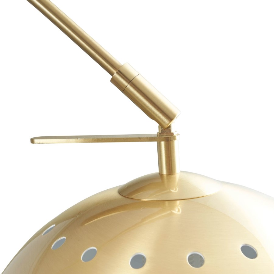 Brushed Brass and White Marble Floor Lamp - Feliciani