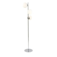Chrome & White Orb Floor Lamp - Asterope