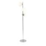 Chrome & White Orb Floor Lamp - Asterope