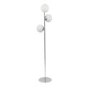 Chrome & White Orb Floor Lamp - Asterope