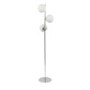 Chrome & White Orb Floor Lamp - Asterope