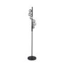 Black & Smoked Glass Orb Floor Lamp - Blair