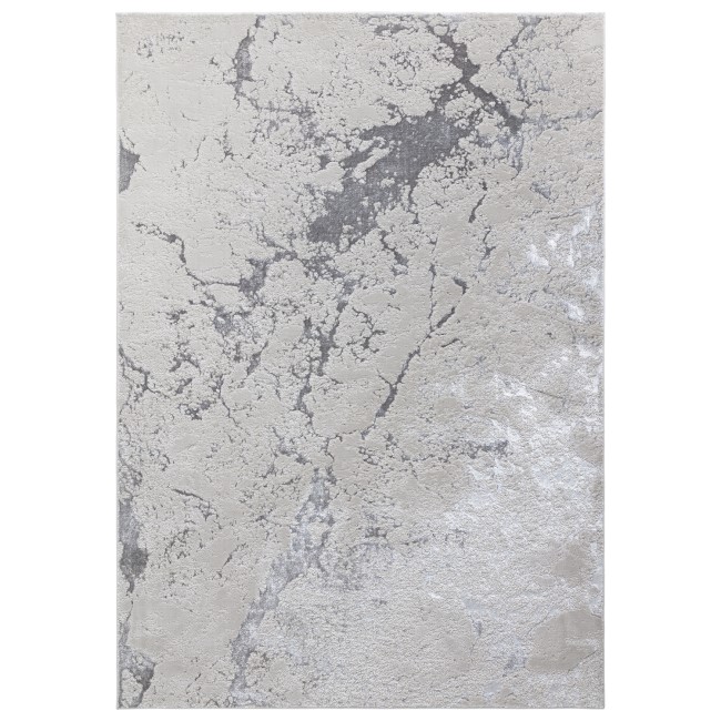 ONLY OPENED - Silver Marble Effect Rug - 120x170cm - Aurora