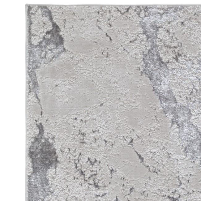 ONLY OPENED - Silver Marble Effect Rug - 120x170cm - Aurora