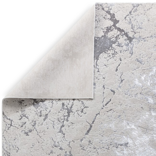 ONLY OPENED - Silver Marble Effect Rug - 120x170cm - Aurora