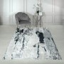 Black & Grey Rug with Marble Effect - 170 x 120 cm - Aurora