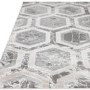Silver Rug Rug with Hexagon Pattern - 120x170cm - Aurora