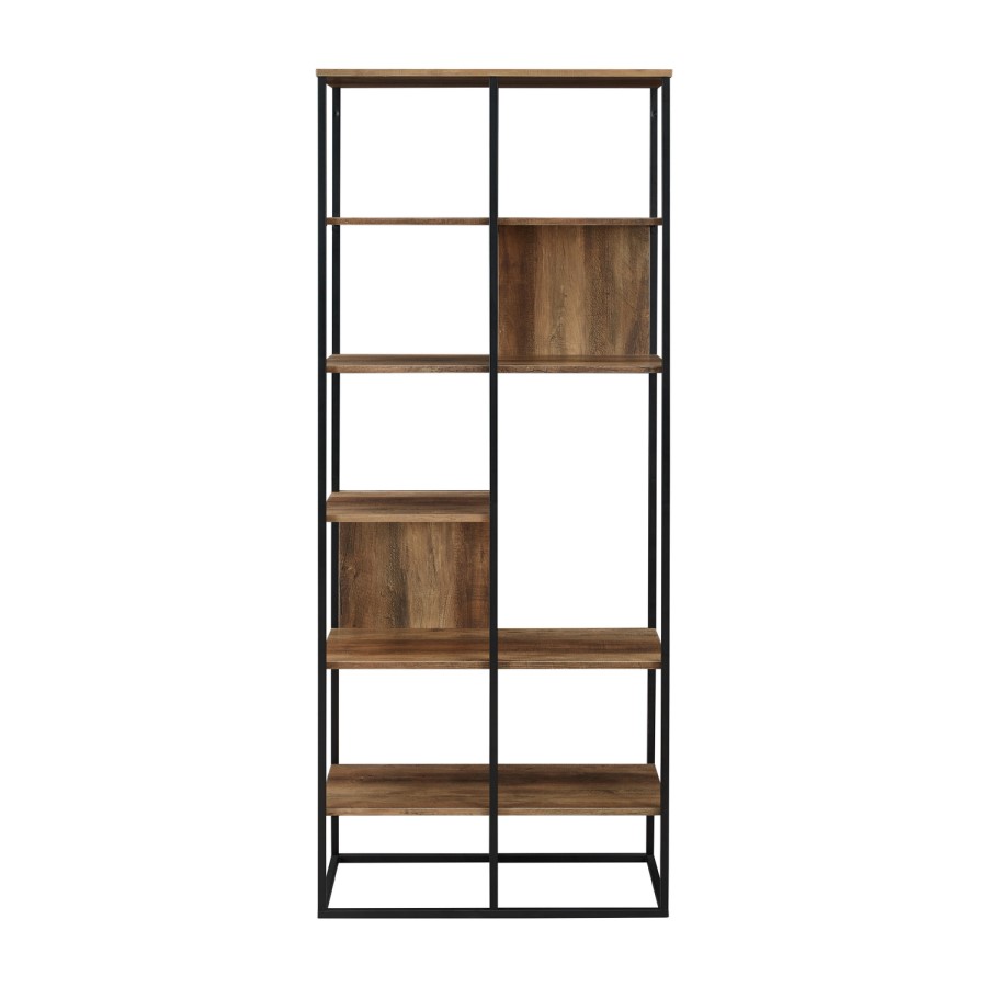 Foster 70" 5-Shelf Bookshelf - Reclaimed Barnwood