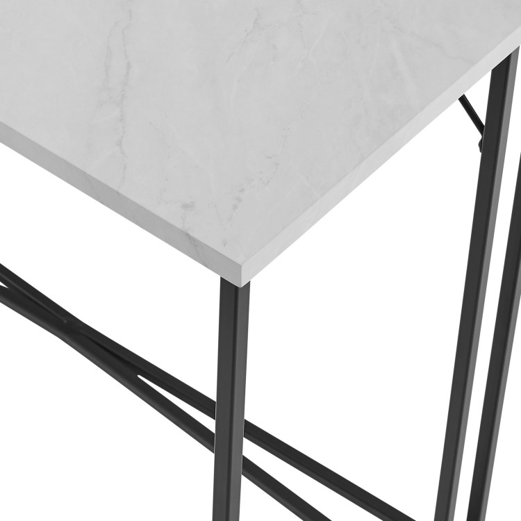 42" Y-Leg Writing Desk - Faux White Marble