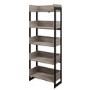 Foster Metal and Wood Bookcase in Driftwood