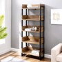 Foster Metal and Wood Bookcase in Barnwood