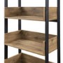 Foster Metal and Wood Bookcase in Barnwood