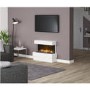 White Freestanding Log Effect Electric Fireplace Suite - Be Modern Avant