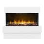 White Freestanding Log Effect Electric Fireplace Suite - Be Modern Avant