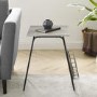 Grey Wash Side Table with Magazine Rack - Foster