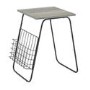Grey Wash Side Table with Magazine Rack - Foster