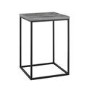 Dark Concrete Side Table with Black Legs - Foster
