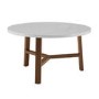 Round White Marble Coffee Table - Foster