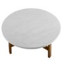 Round White Marble Coffee Table - Foster