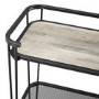 Small Black Metal Console Table with Shelf - Foster