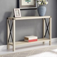 White Oak Console Table with Storage - Foster